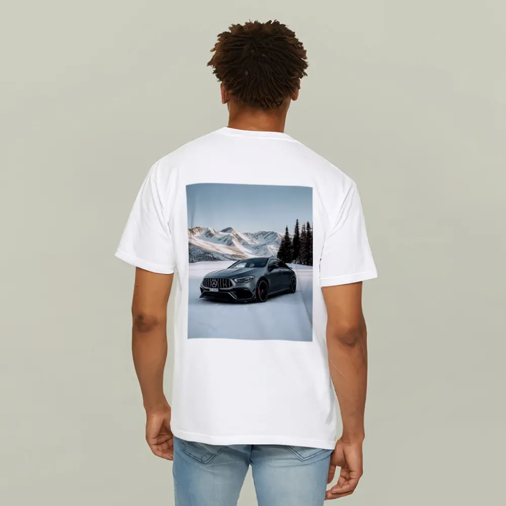 Mercedes AMG CLA Gray Snow Mountain – T-Shirts