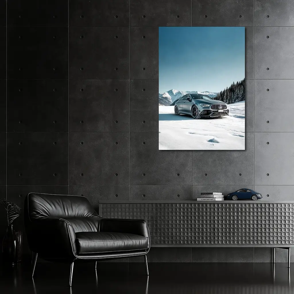Mercedes AMG CLA Snow Mountain Winter – Wall Art