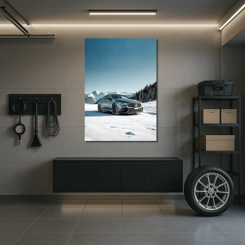 Mercedes AMG CLA Snow Mountain Winter – Wall Art