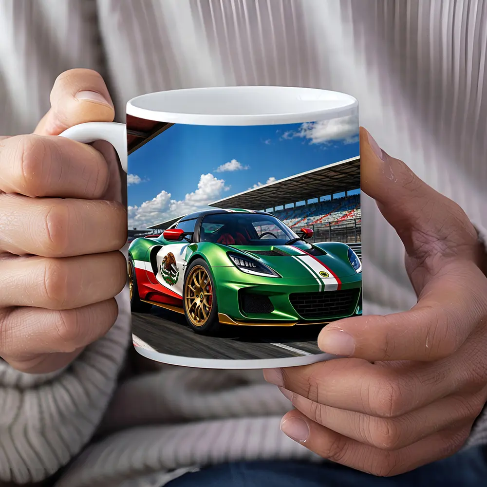 Lotus Exige Mexican Flag Livery Racing Track – Mugs