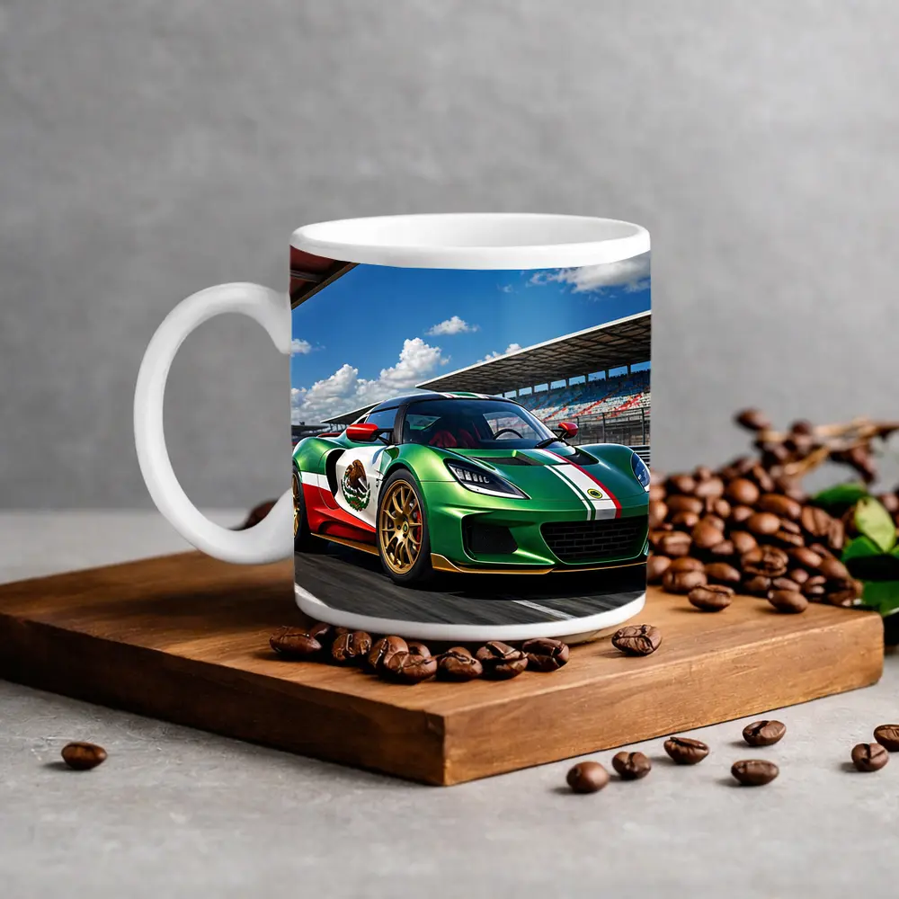 Lotus Exige Mexican Flag Livery Racing Track – Mugs