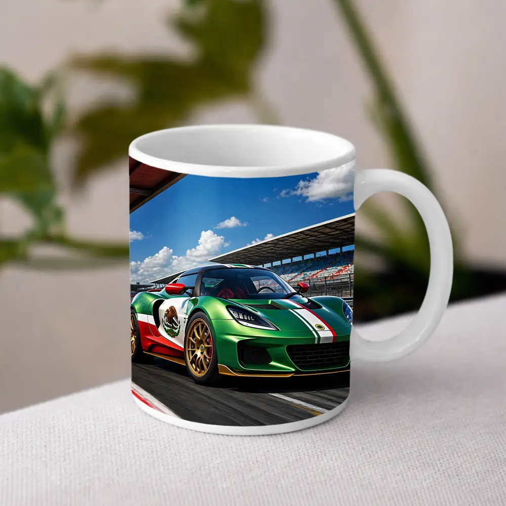 Lotus Exige Mexican Flag Livery Racing Track – Mugs