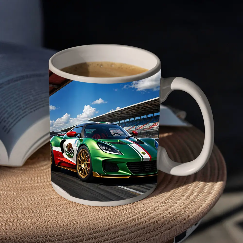 Lotus Exige Mexican Flag Livery Racing Track – Mugs