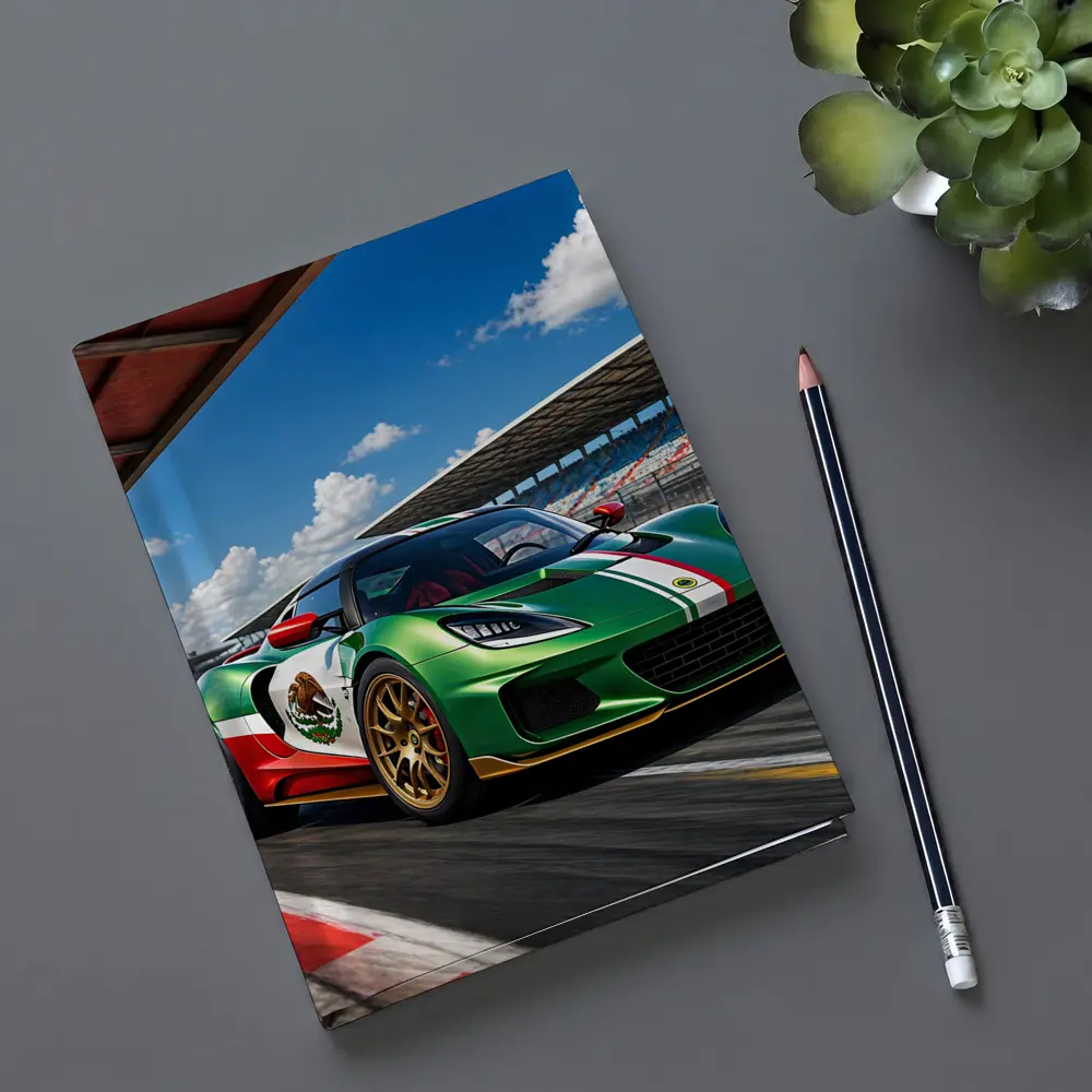 Lotus Exige Mexican Flag Livery Racing Track – Notebooks
