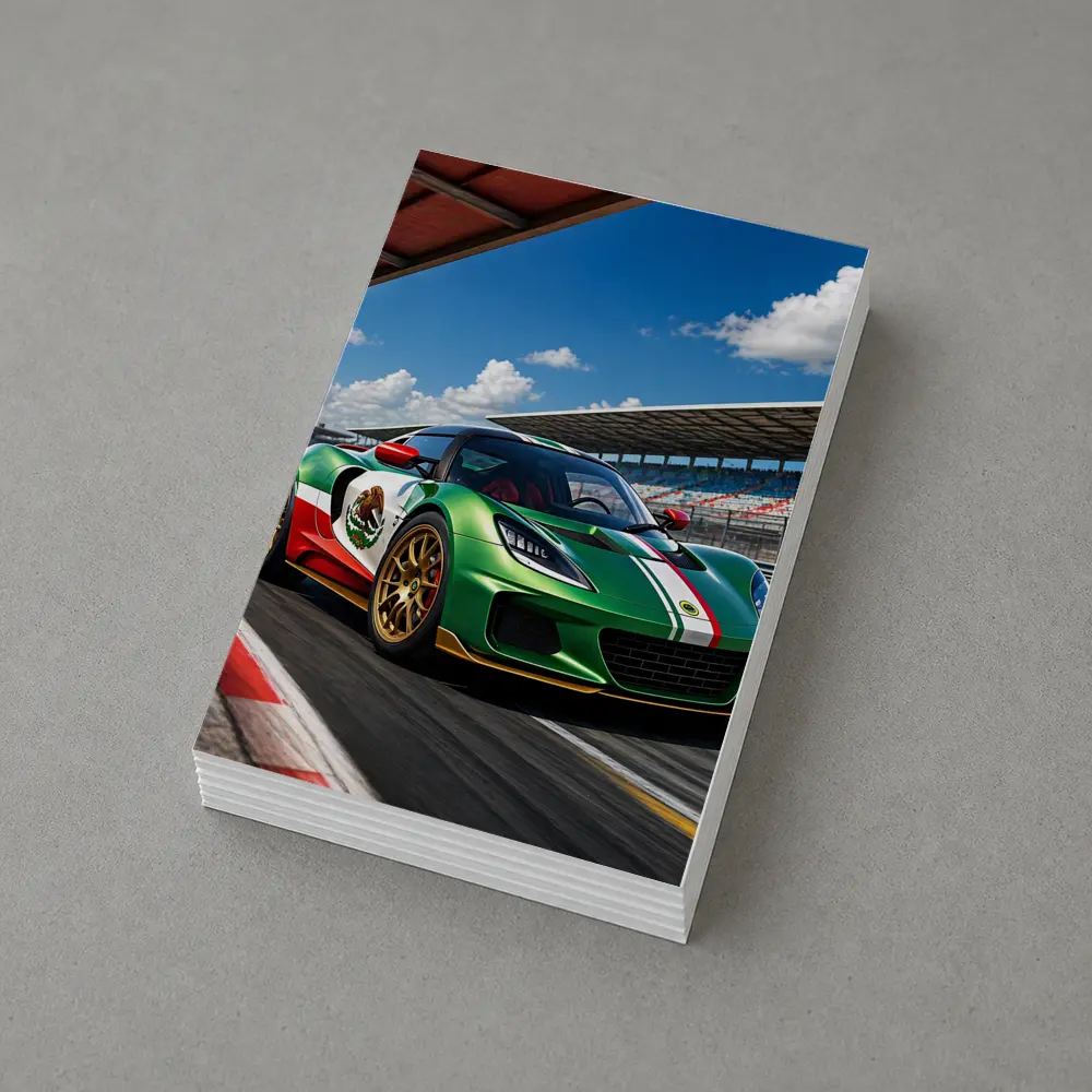 Lotus Exige Mexican Flag Livery Racing Track – Postcards