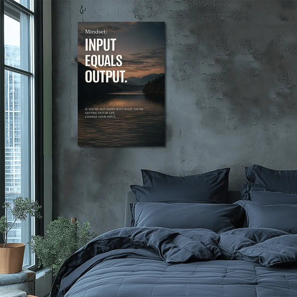 Mindset Input Equals Output Lake Mountains – Wall Art