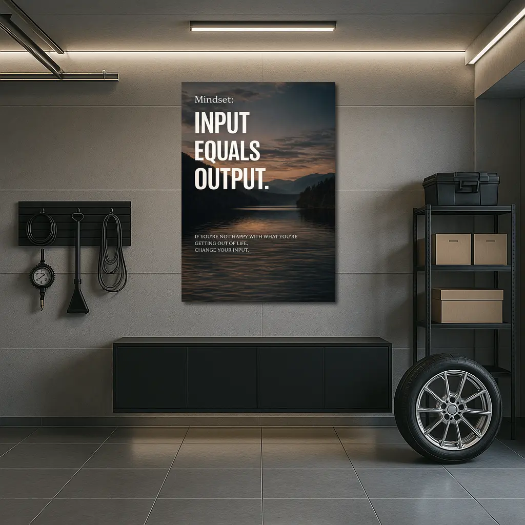 Mindset Input Equals Output Lake Mountains – Wall Art