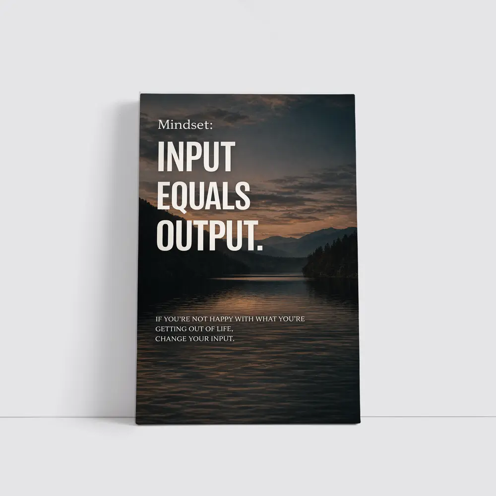 Mindset Input Equals Output Lake Mountains – Wall Art
