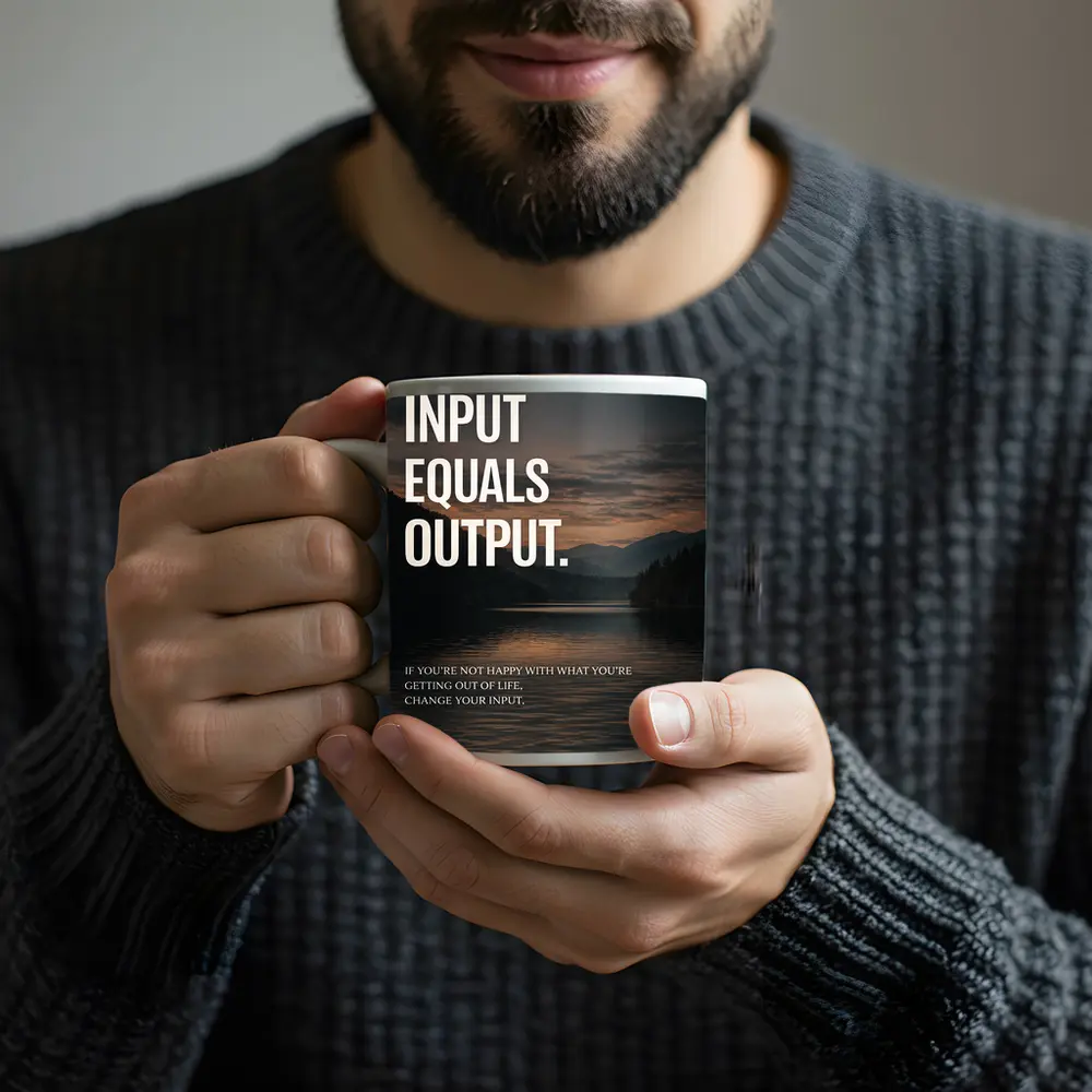 Mindset Input Equals Output Lake Mountains – Mugs