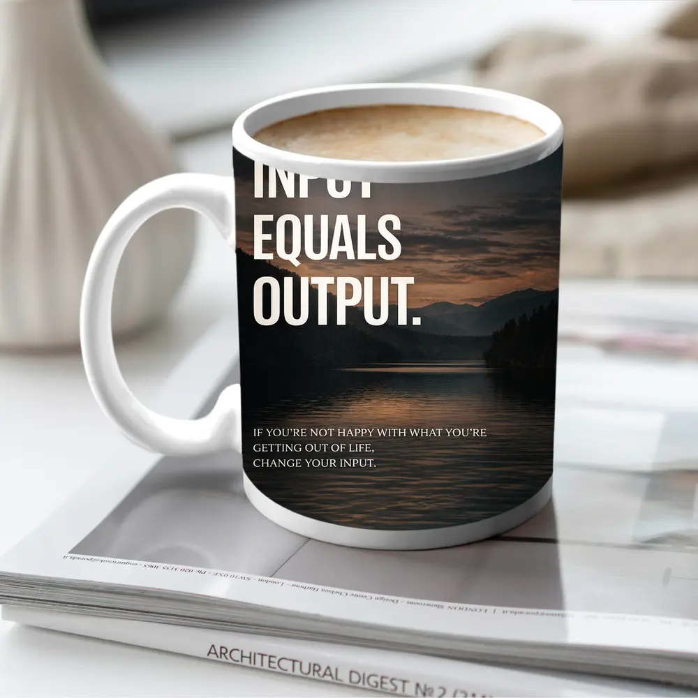 Mindset Input Equals Output Lake Mountains – Mugs