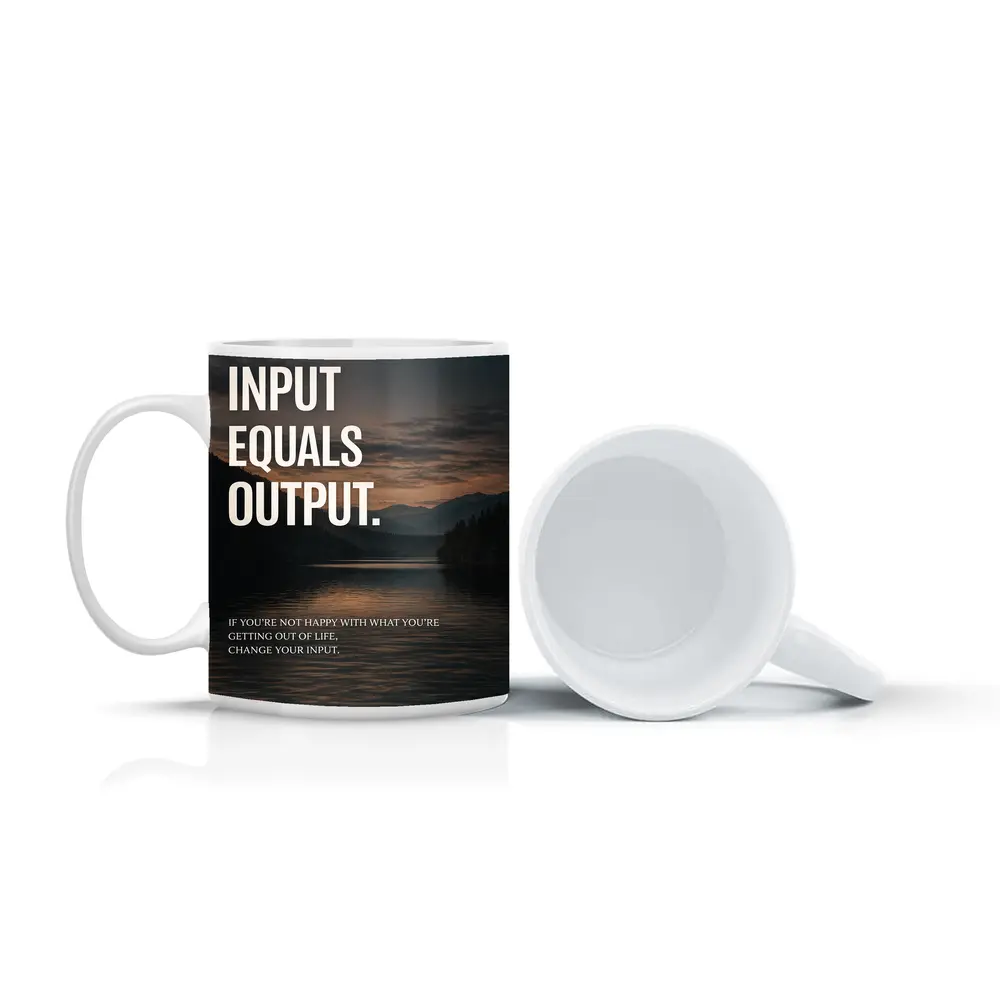 Mindset Input Equals Output Lake Mountains – Mugs