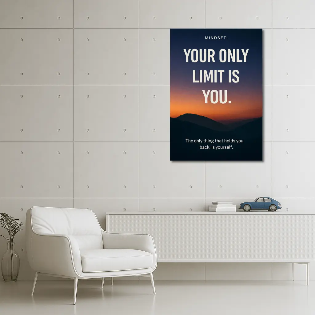 Your Only Limit Is You Mindset Quote – Wall Art