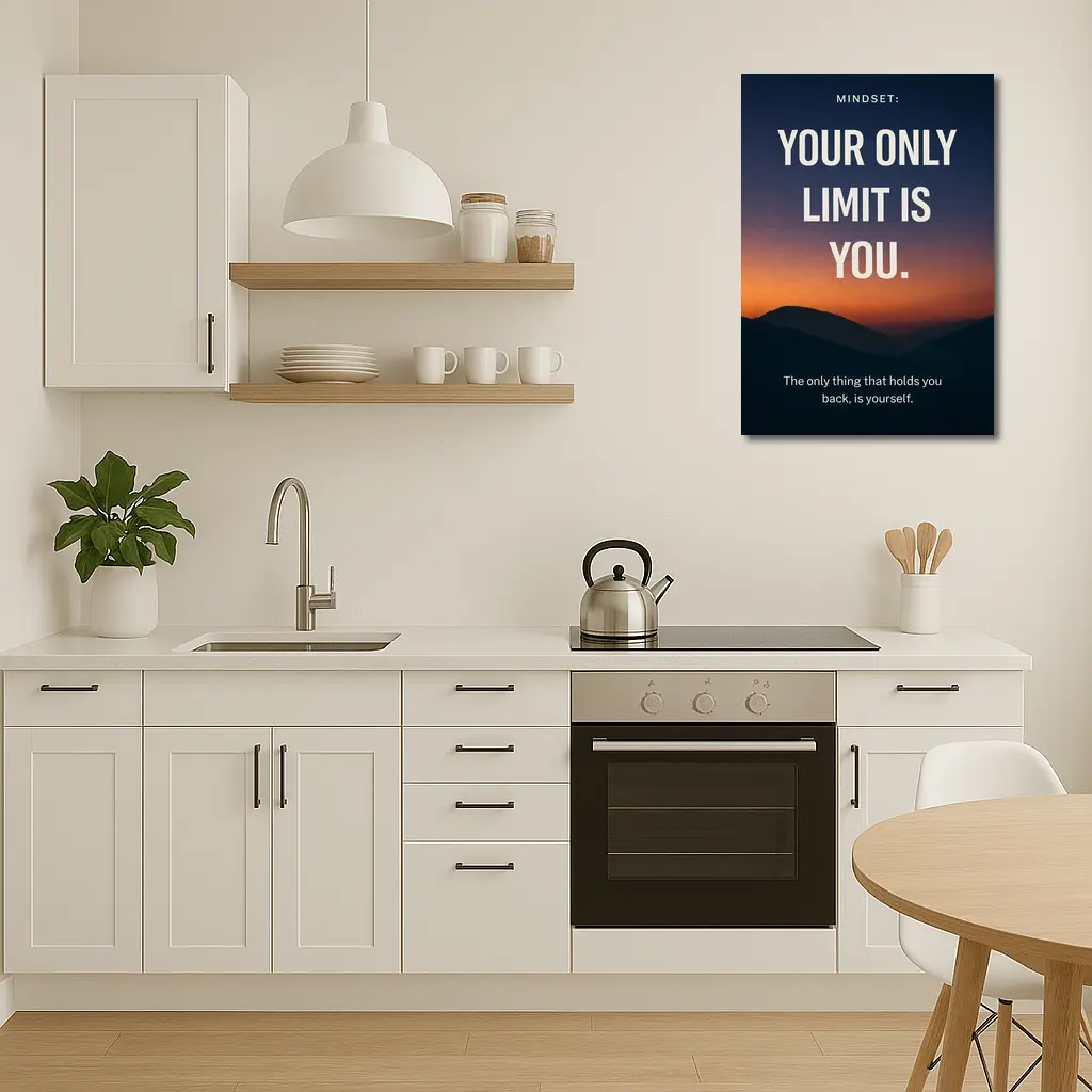 Your Only Limit Is You Mindset Quote – Wall Art
