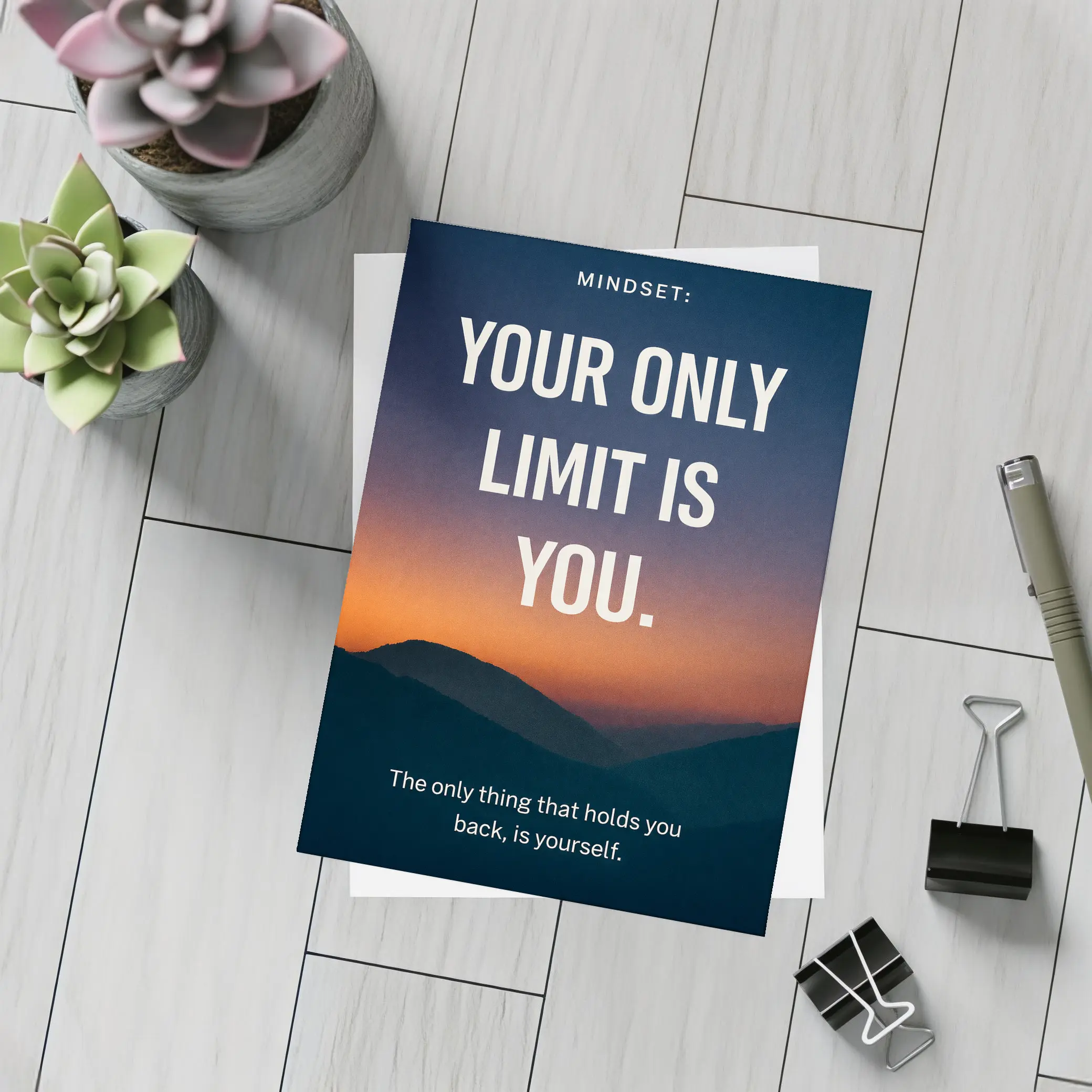 Your Only Limit Is You Mindset Quote – Postcards