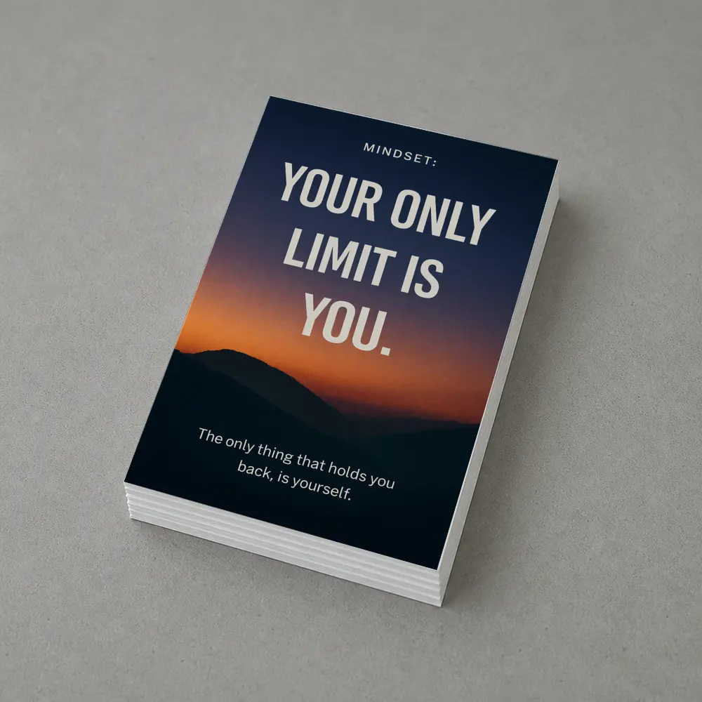 Your Only Limit Is You Mindset Quote – Postcards