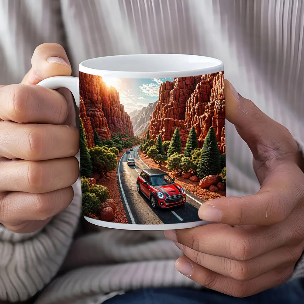 Mini Cooper S Red Canyon Road Drive – Mugs