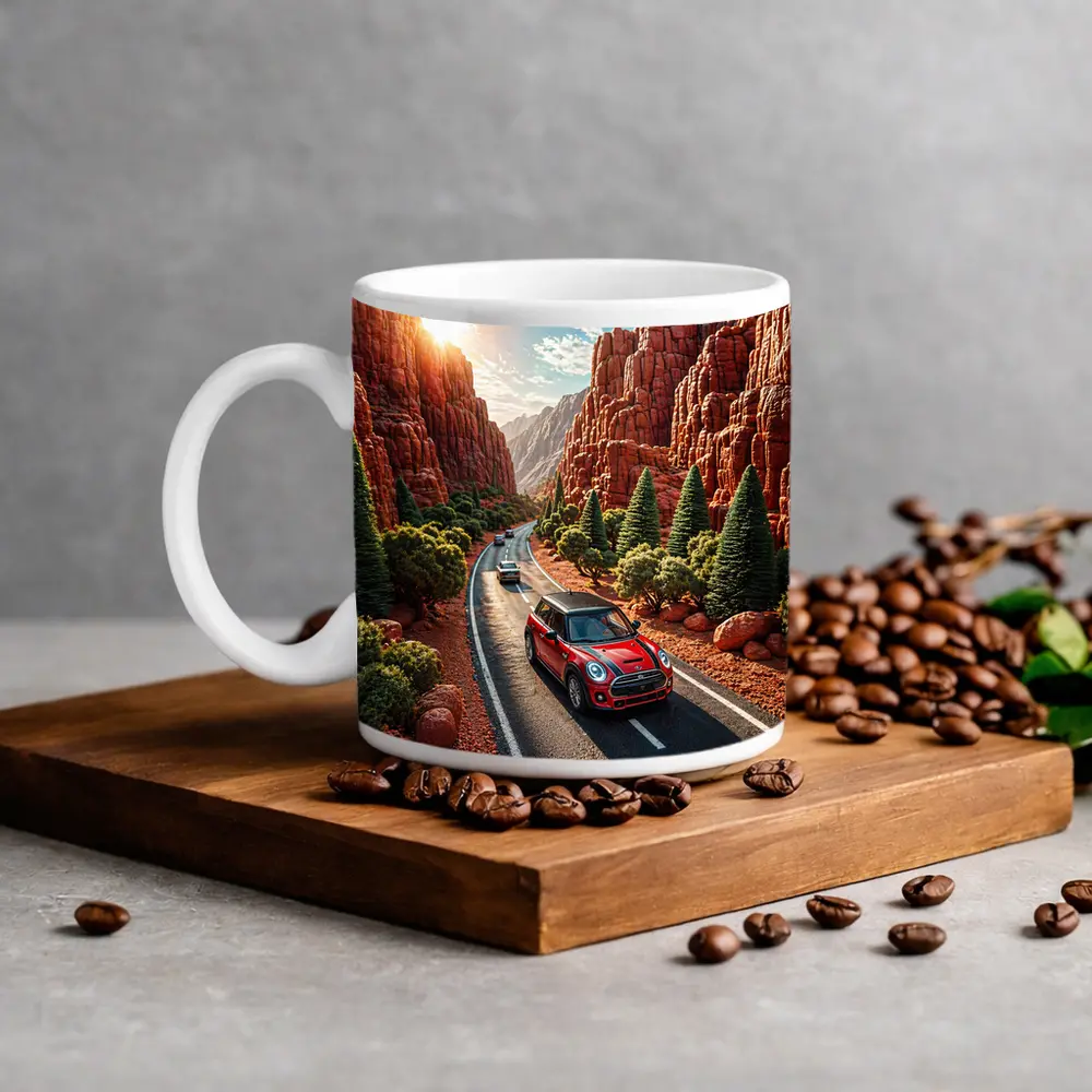 Mini Cooper S Red Canyon Road Drive – Mugs