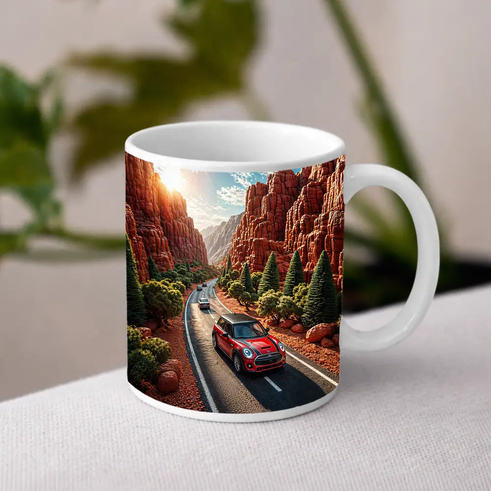 Mini Cooper S Red Canyon Road Drive – Mugs