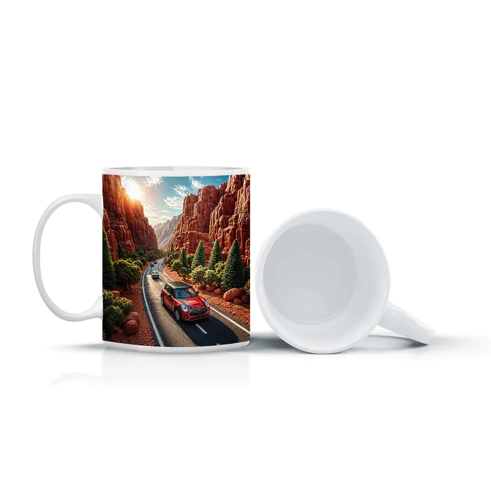 Mini Cooper S Red Canyon Road Drive – Mugs