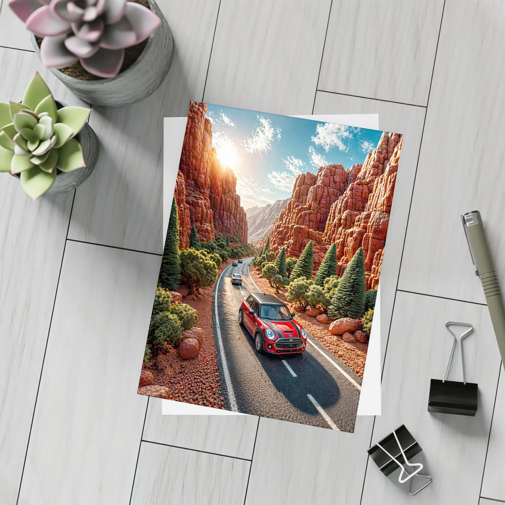 Mini Cooper S Red Canyon Road Drive – Postcards