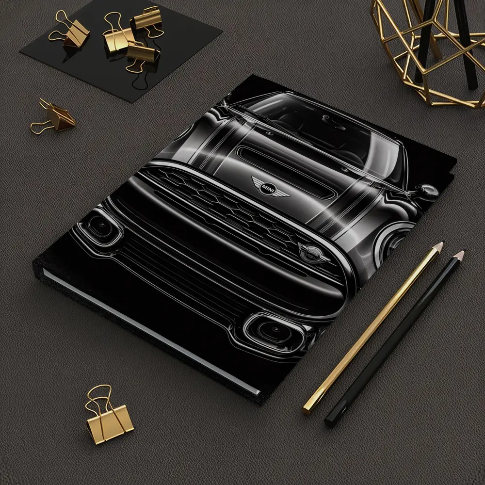 Mini Clubman Front View Dark Background – Notebooks