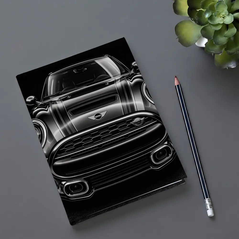 Mini Clubman Front View Dark Background – Notebooks
