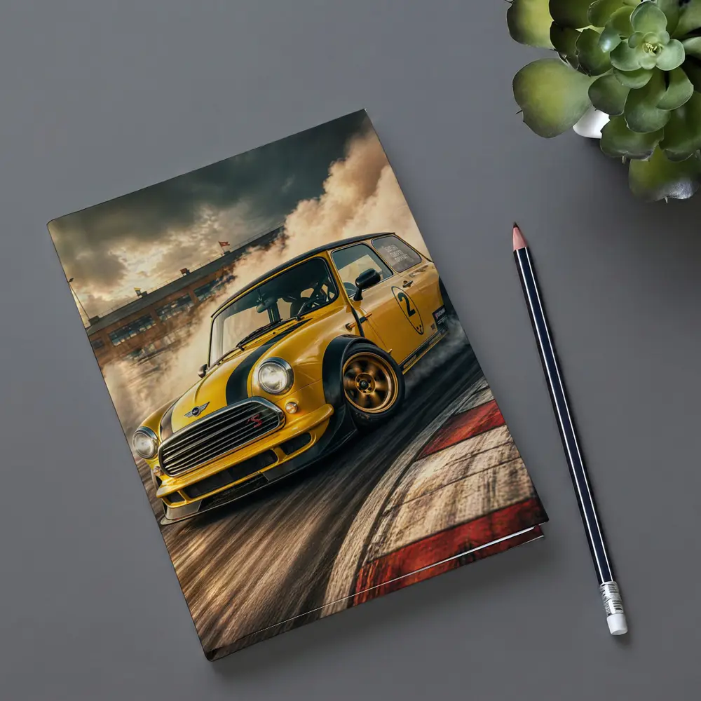 Mini Cooper S Drifting On Race Track – Notebooks