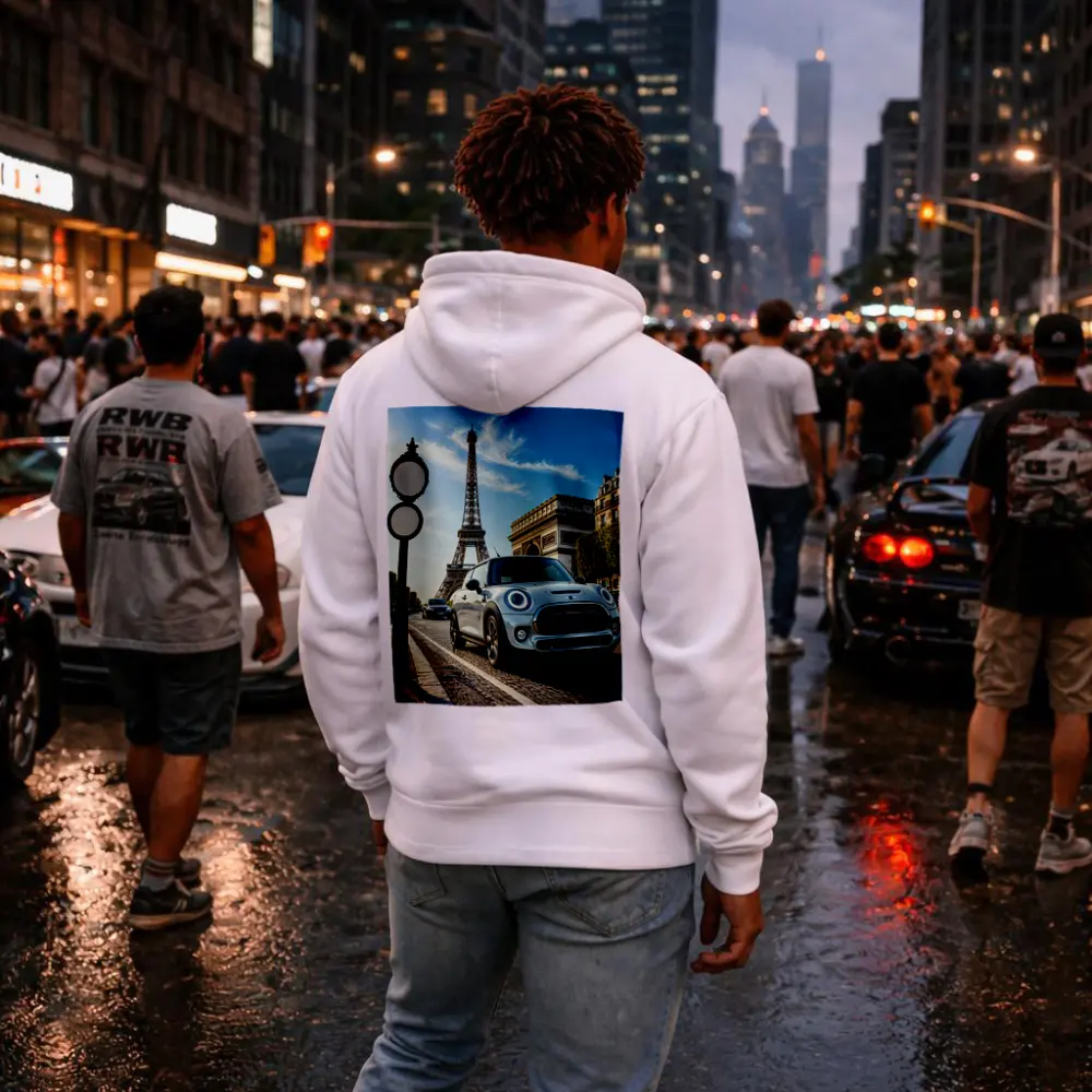 Mini Cooper S Paris Eiffel Tower Street – Hoodies