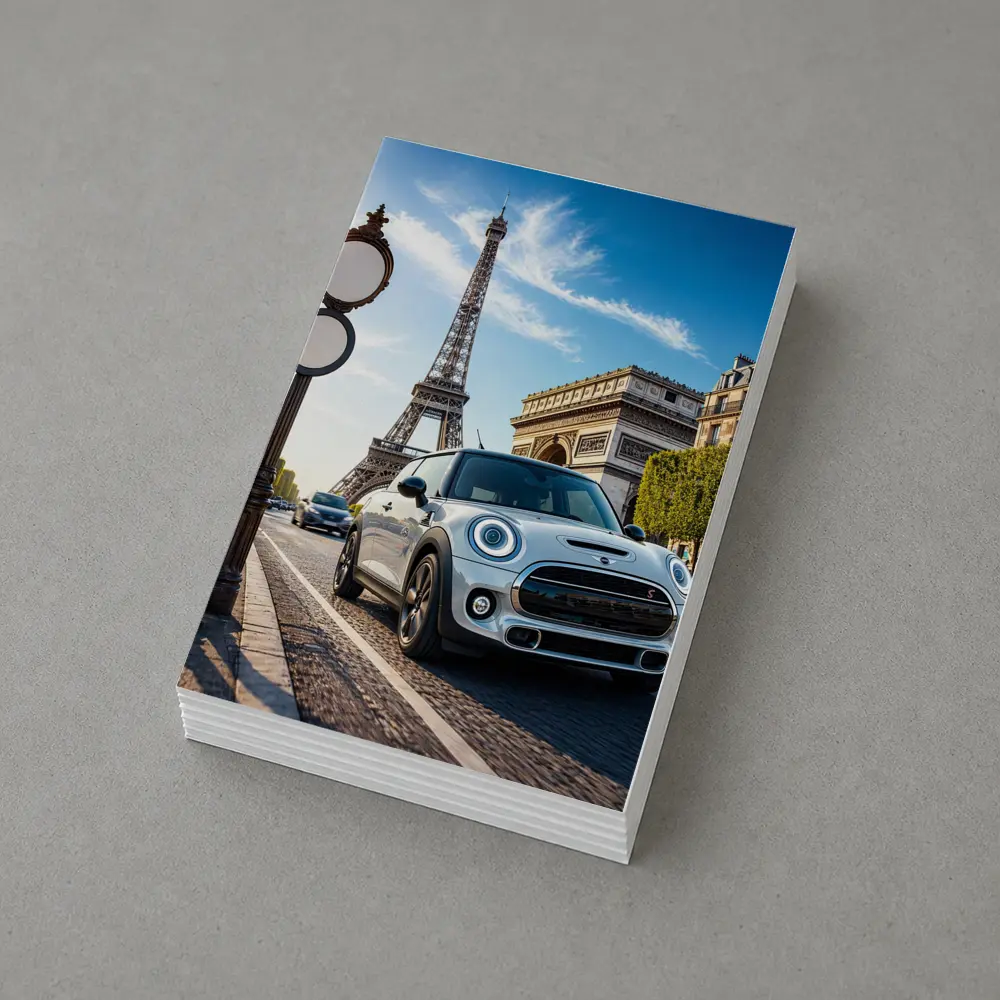 Mini Cooper S Paris Eiffel Tower Street – Postcards