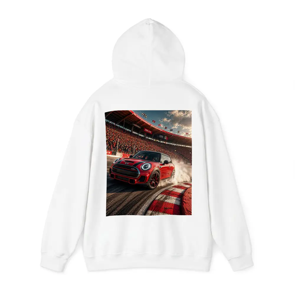 Mini Cooper S Red Racing Track Burnout – Hoodies