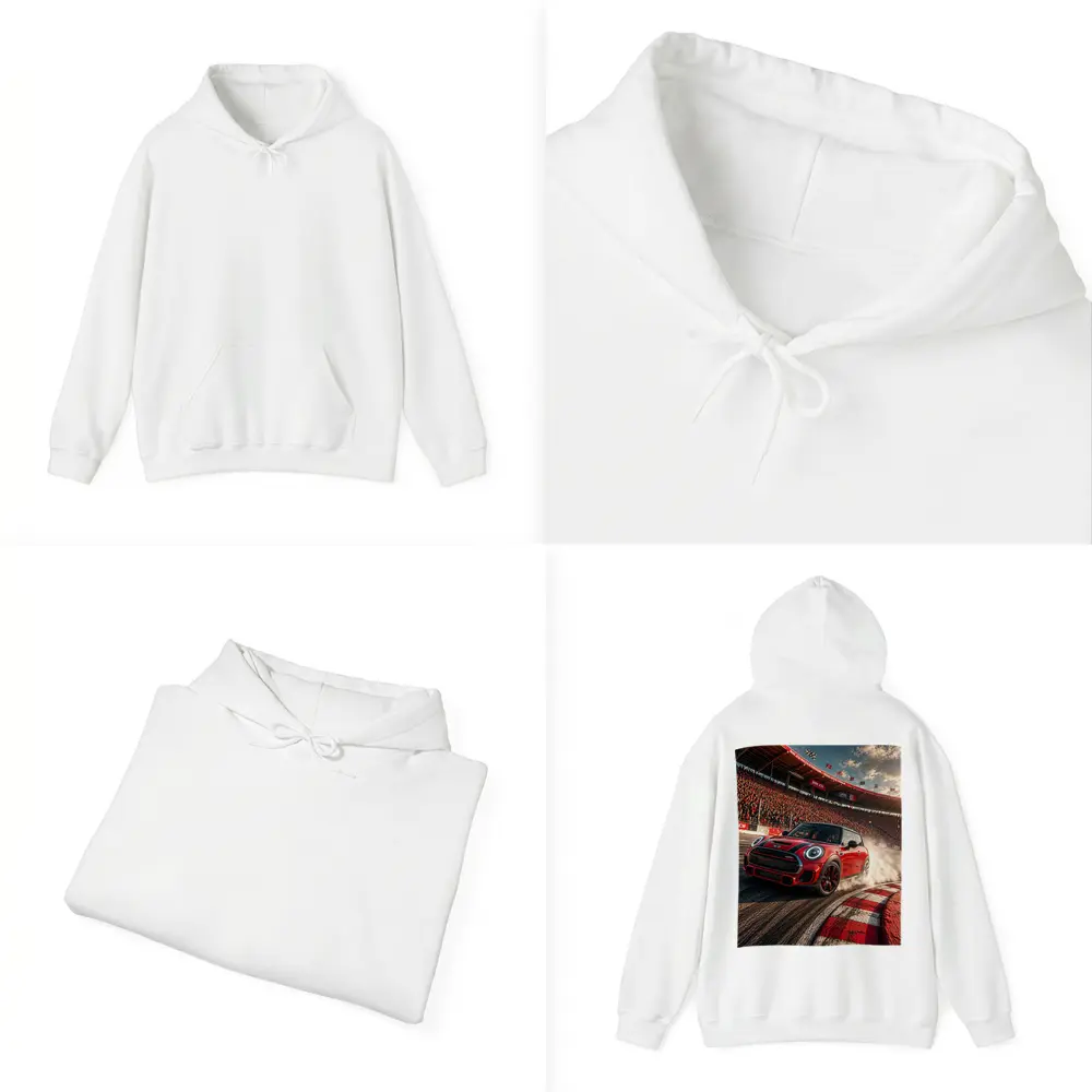 Mini Cooper S Red Racing Track Burnout – Hoodies
