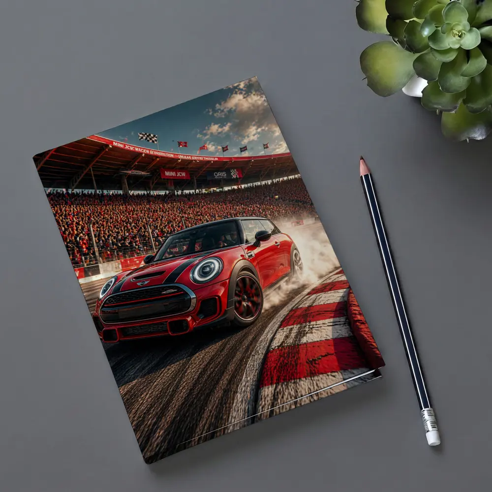 Mini Cooper S Red Racing Track Burnout – Notebooks