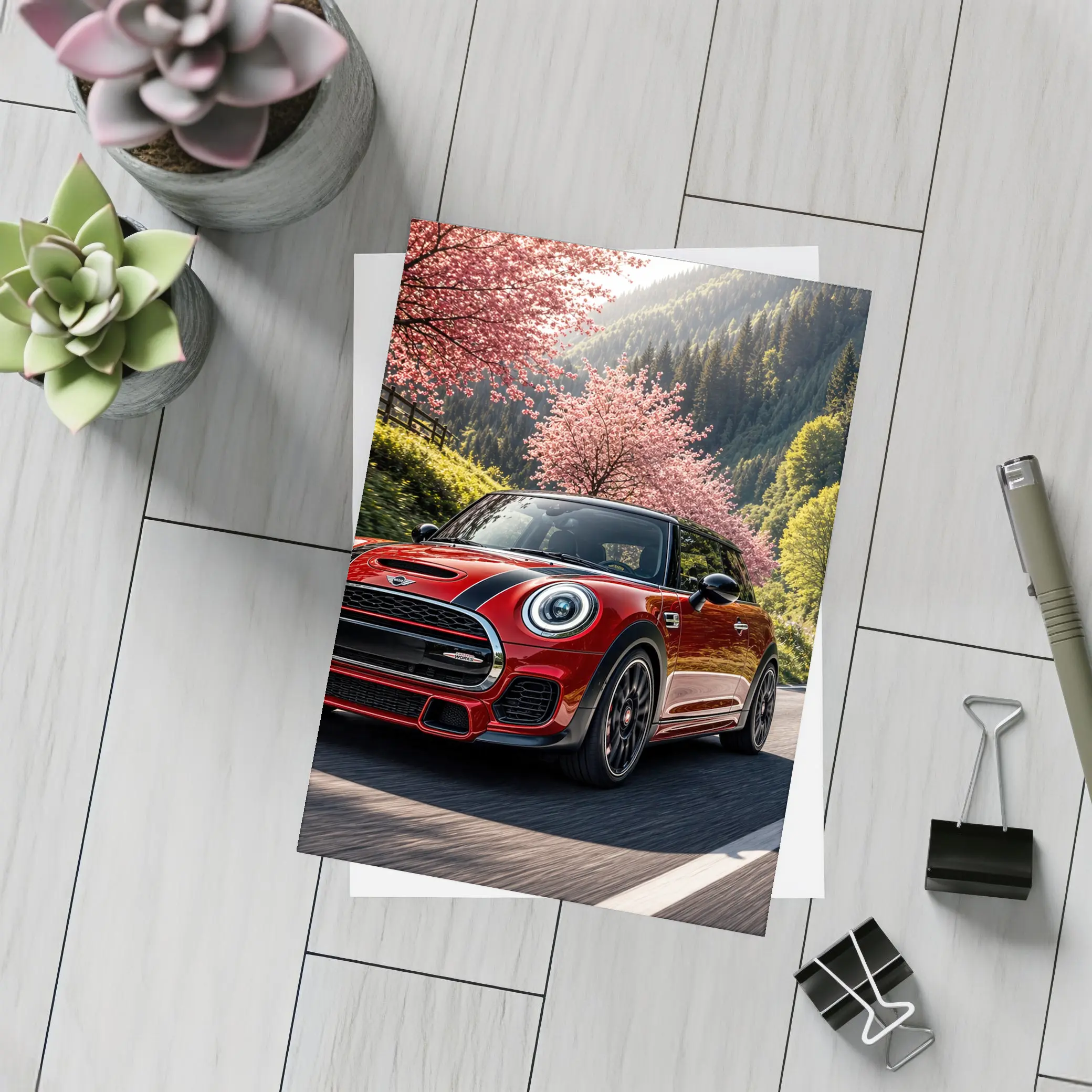 Mini Cooper S Red Mountain Road Drive – Postcards