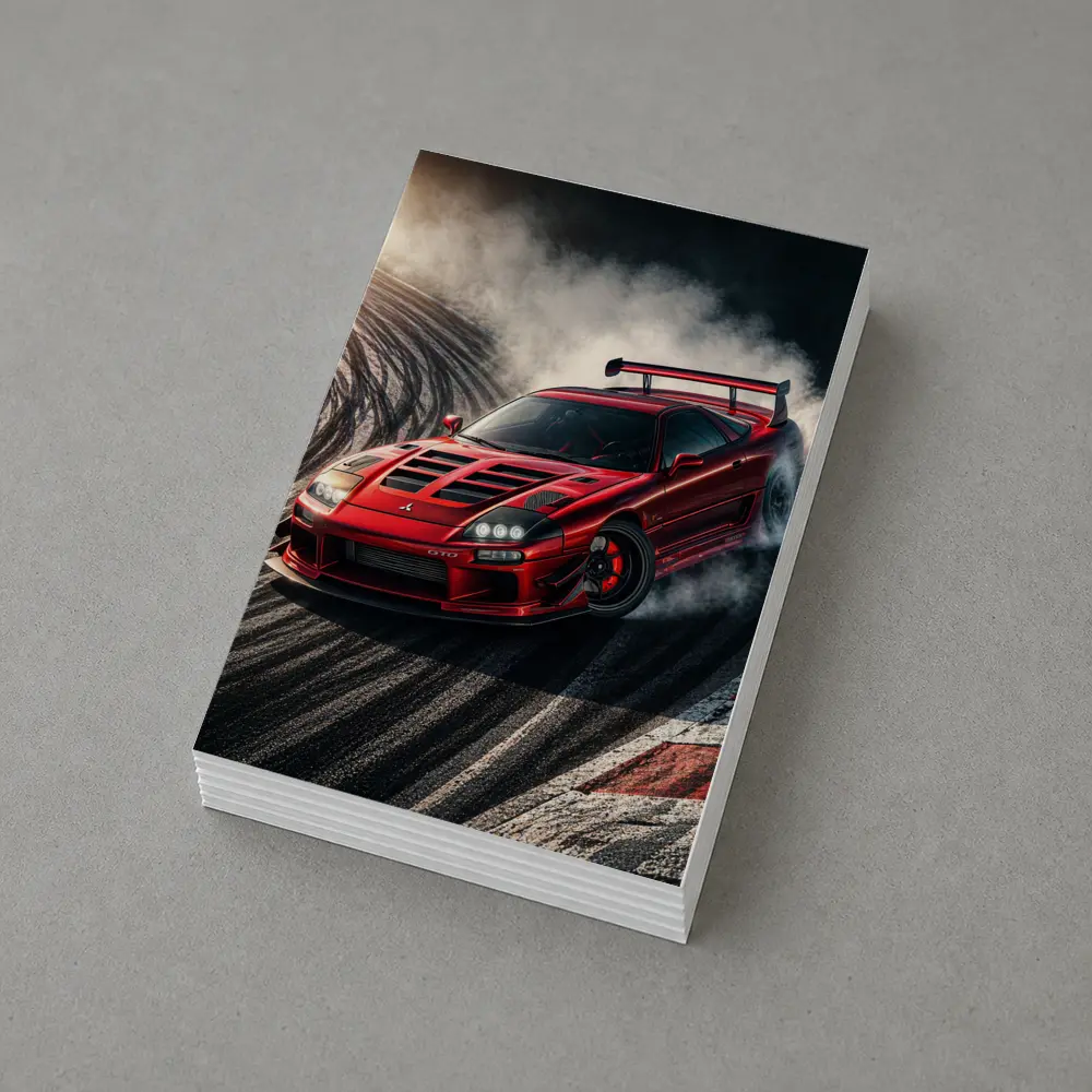 Mitsubishi GTO Red Drift Track Smoke – Postcards