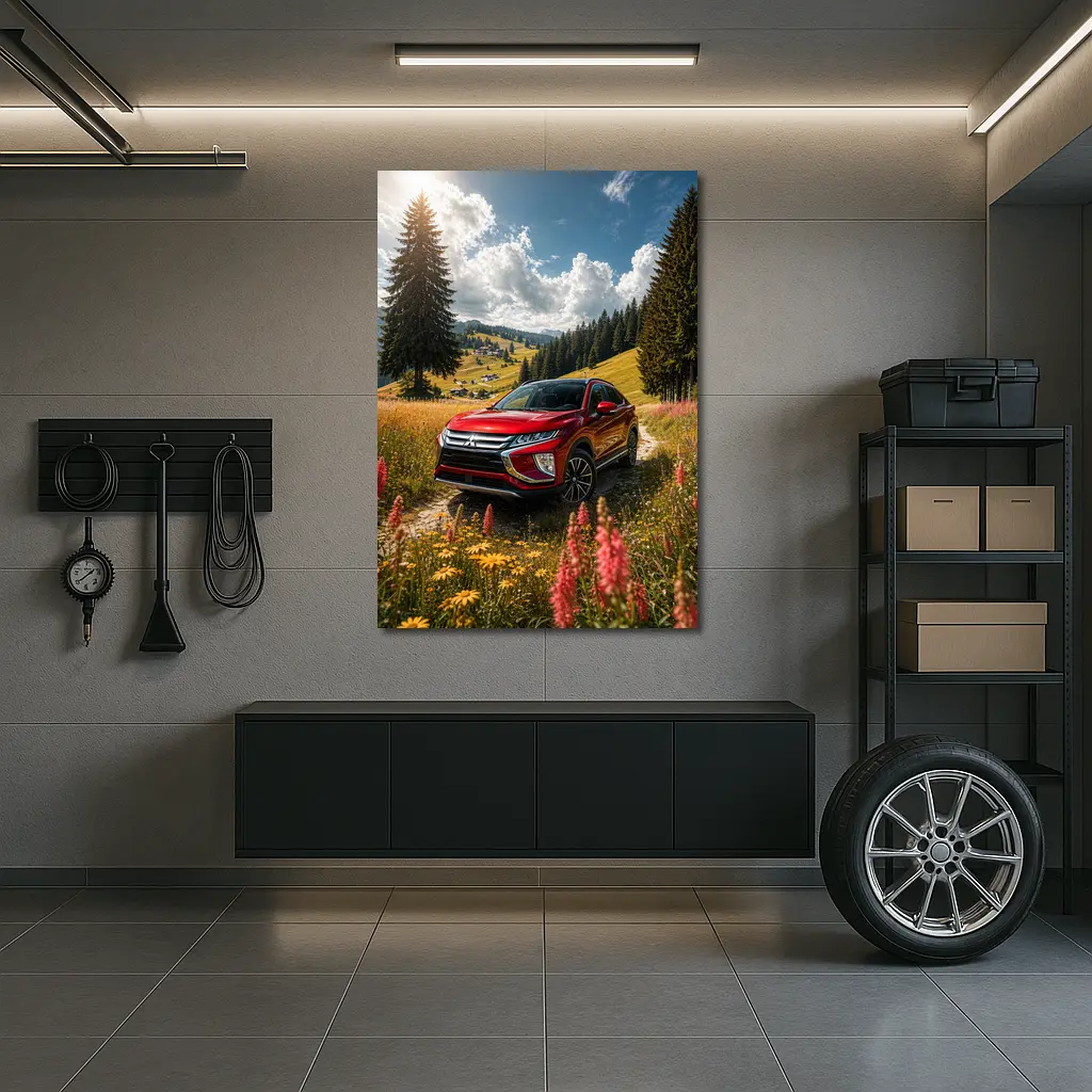 Mitsubishi Eclipse Cross Red Alpine Meadow – Wall Art