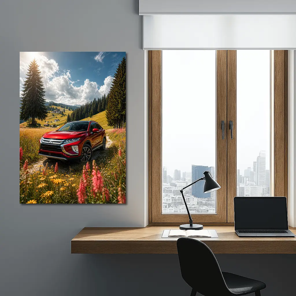 Mitsubishi Eclipse Cross Red Alpine Meadow – Wall Art