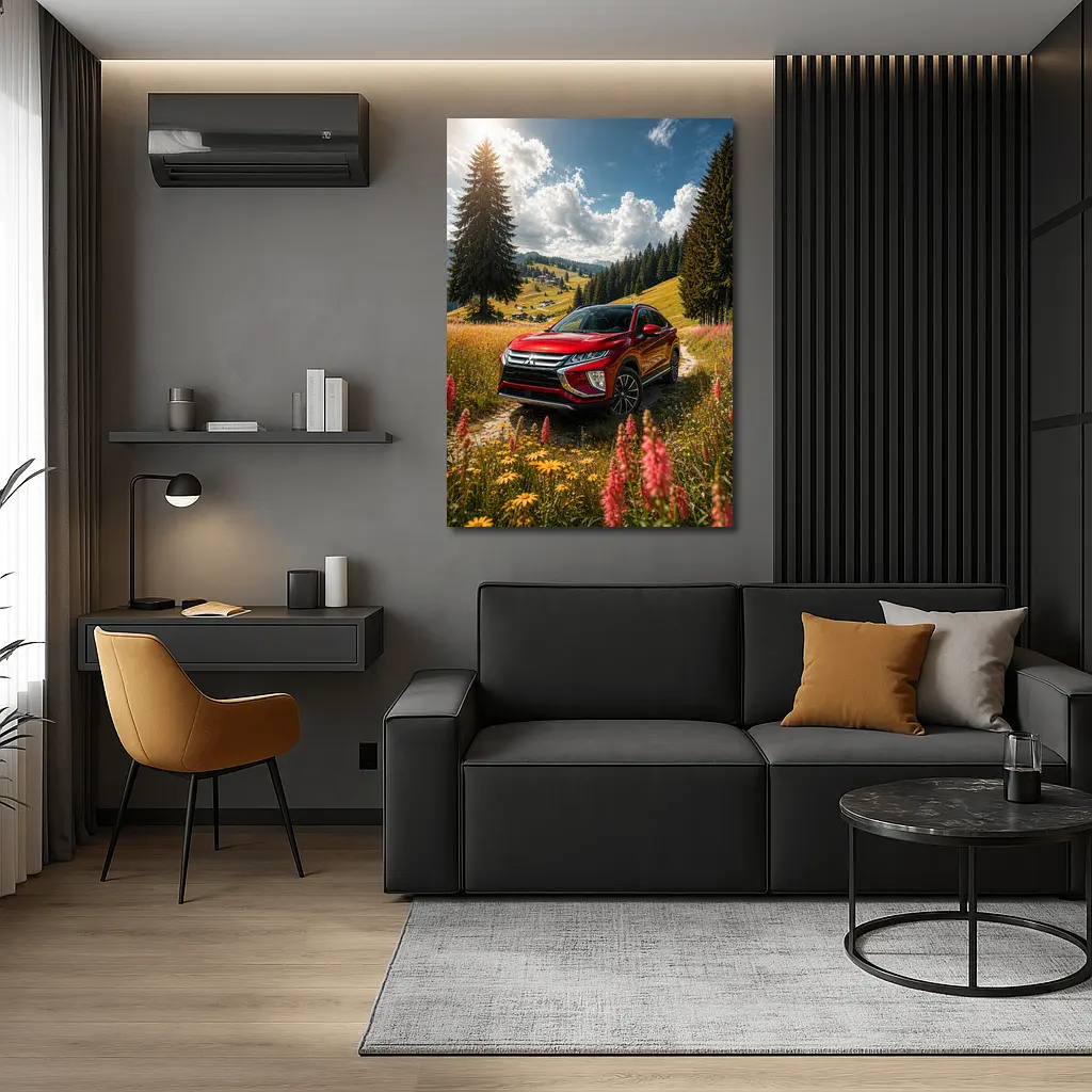 Mitsubishi Eclipse Cross Red Alpine Meadow – Wall Art