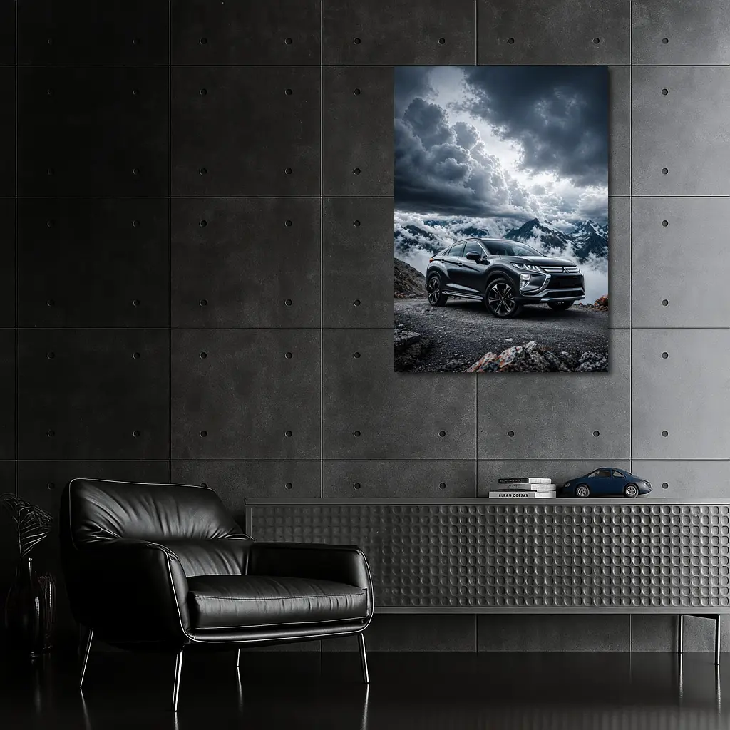 Mitsubishi Eclipse Cross Dramatic Mountain Clouds – Wall Art