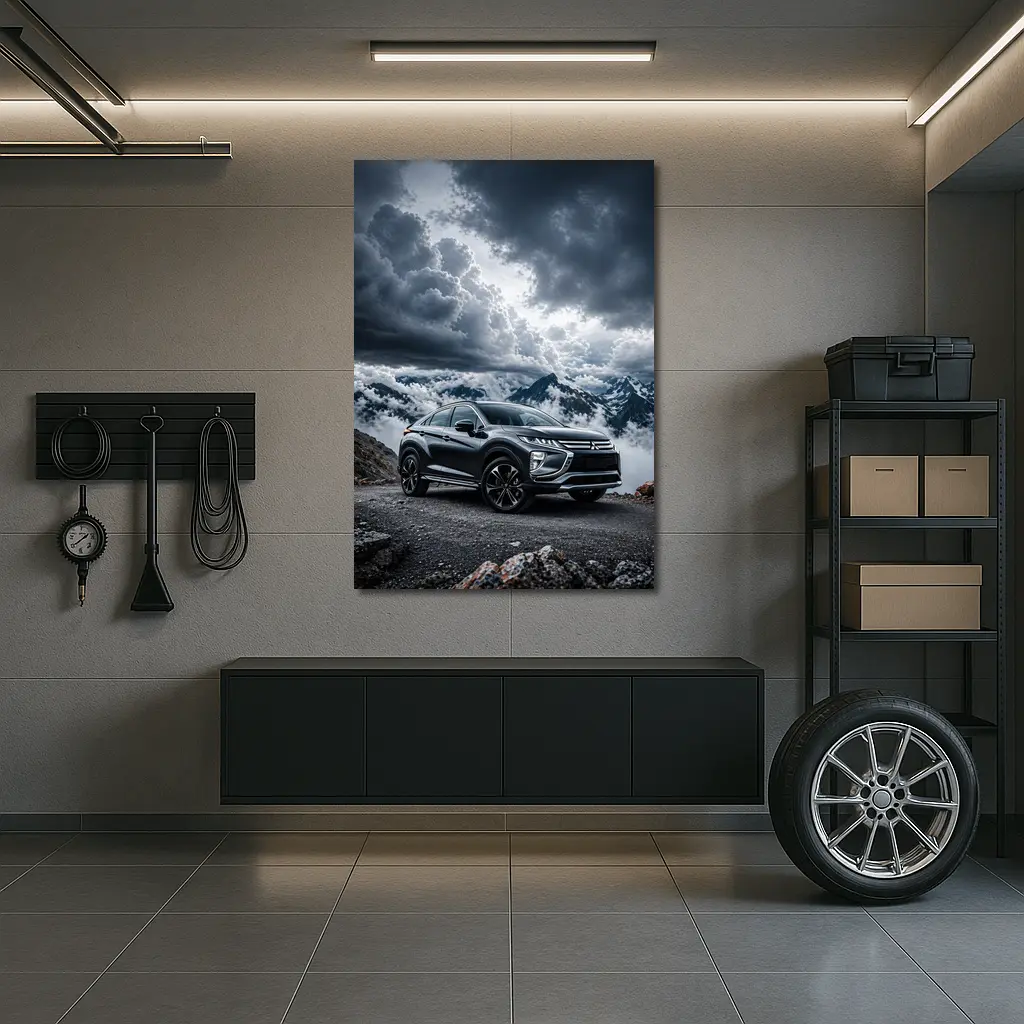 Mitsubishi Eclipse Cross Dramatic Mountain Clouds – Wall Art