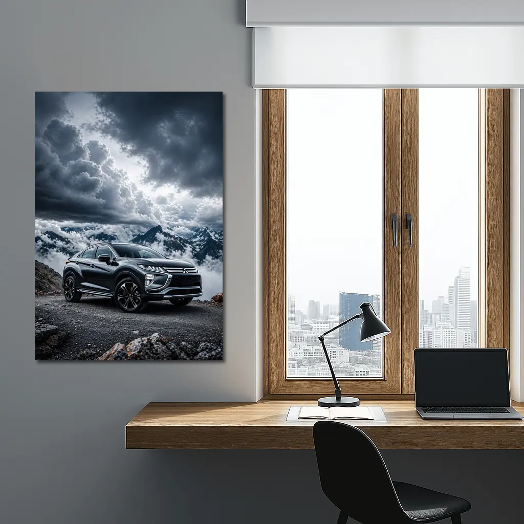 Mitsubishi Eclipse Cross Dramatic Mountain Clouds – Wall Art