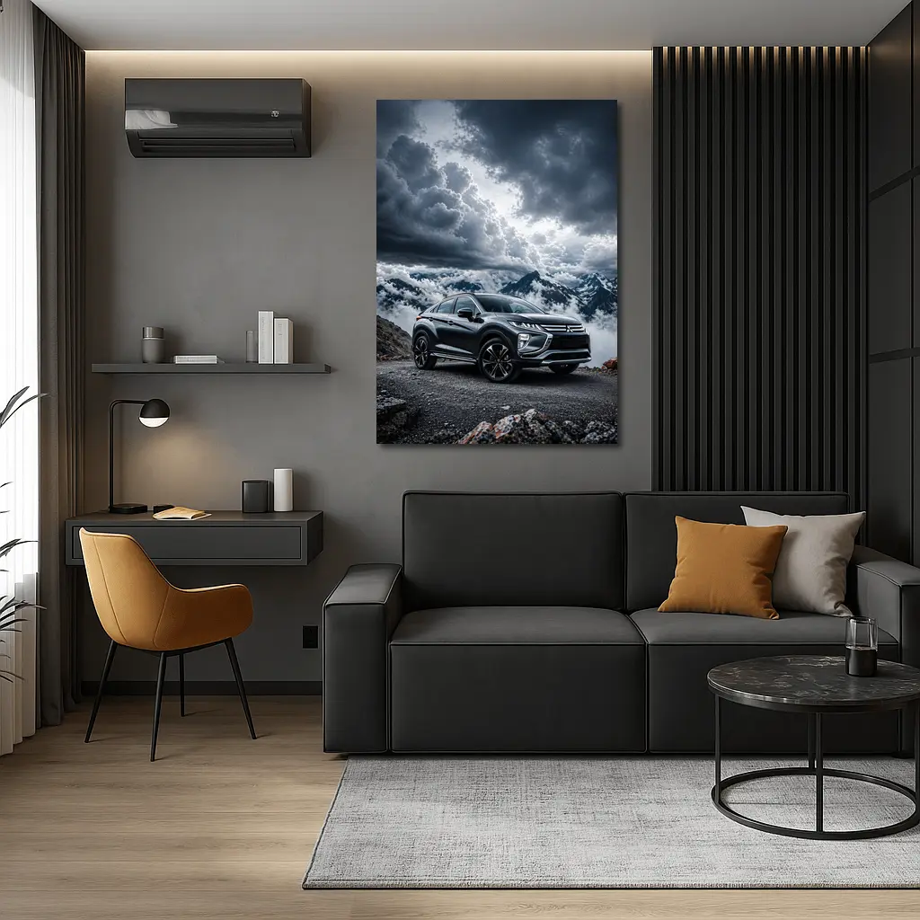 Mitsubishi Eclipse Cross Dramatic Mountain Clouds – Wall Art