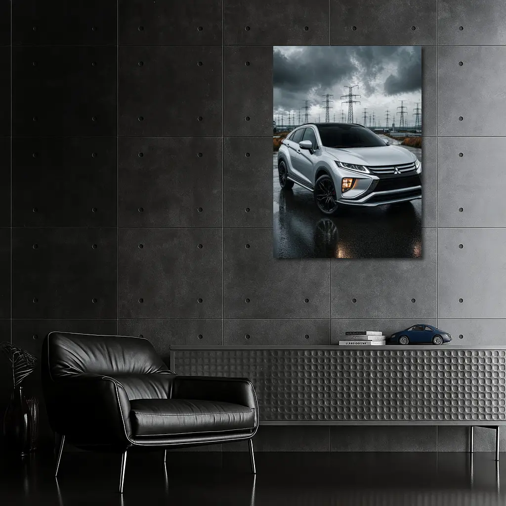Mitsubishi Eclipse Cross Stormy Industrial Sky – Wall Art