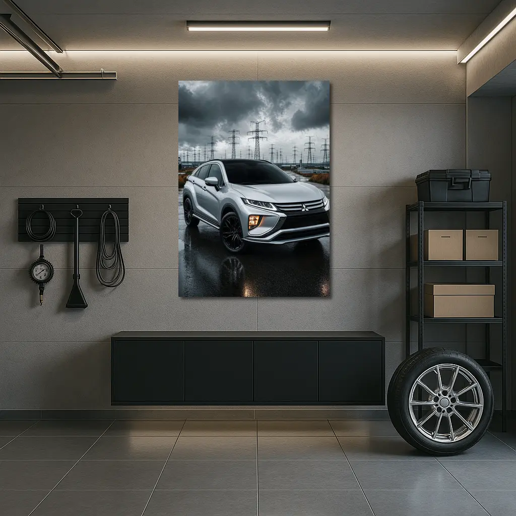 Mitsubishi Eclipse Cross Stormy Industrial Sky – Wall Art