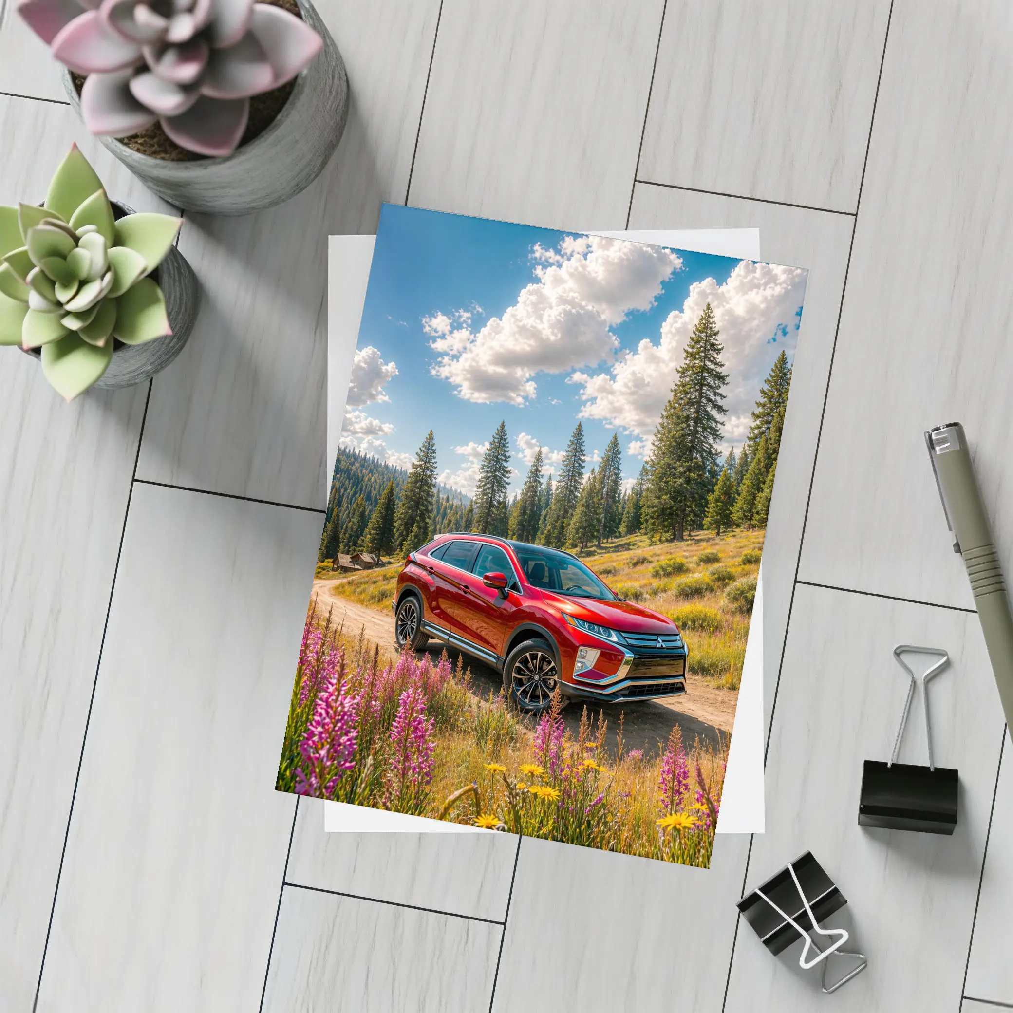 Mitsubishi Eclipse Cross Red Forest Trail – Postcards