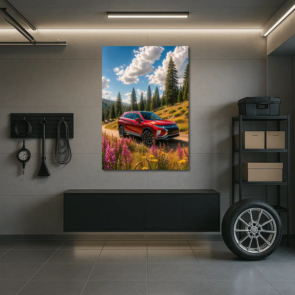 Mitsubishi Eclipse Cross Red Forest Trail – Wall Art