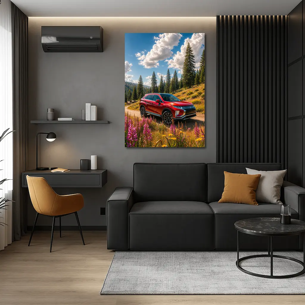 Mitsubishi Eclipse Cross Red Forest Trail – Wall Art
