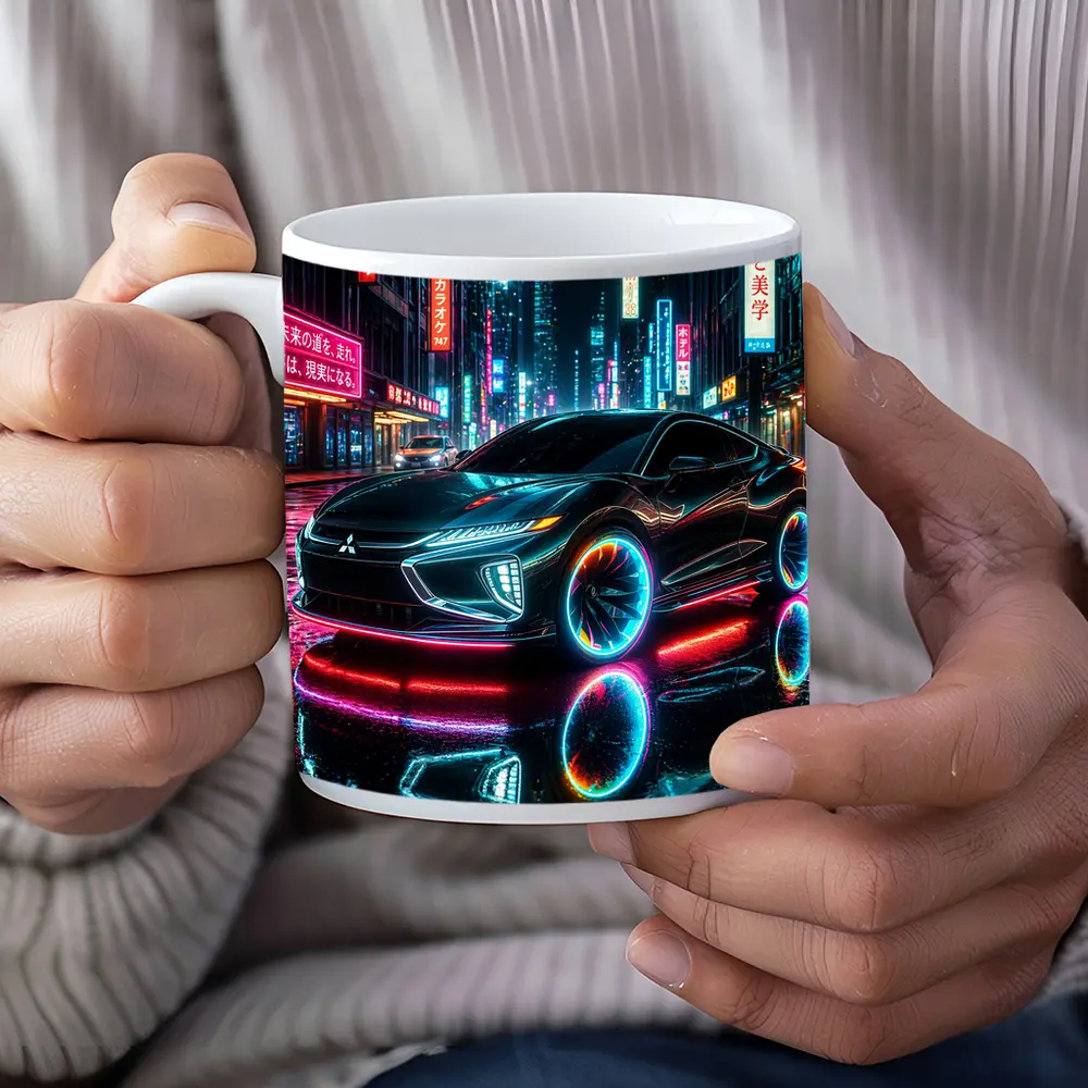 Mitsubishi Eclipse Neon Lights Tokyo Night – Mugs