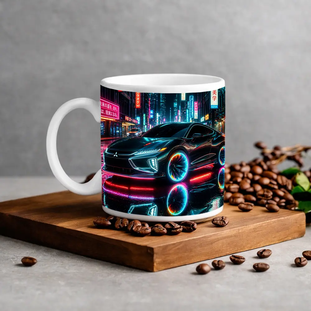 Mitsubishi Eclipse Neon Lights Tokyo Night – Mugs