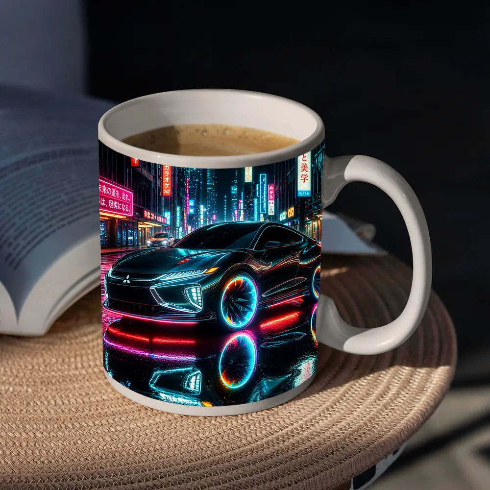 Mitsubishi Eclipse Neon Lights Tokyo Night – Mugs