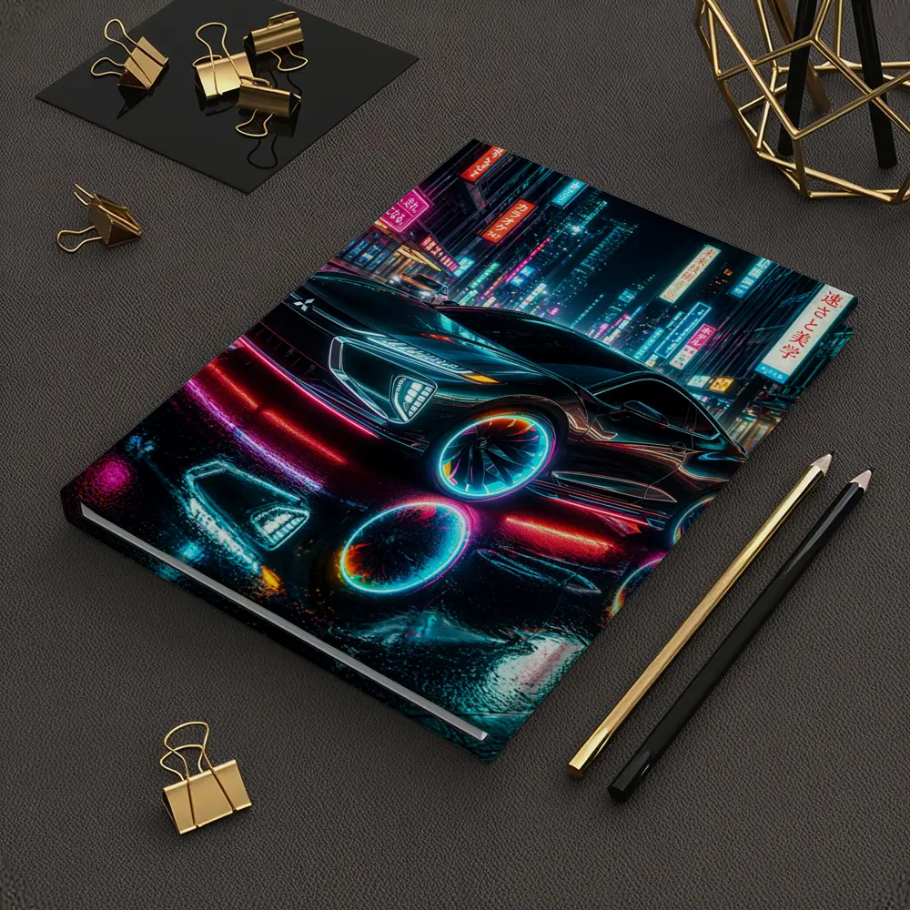 Mitsubishi Eclipse Neon Lights Tokyo Night – Notebooks